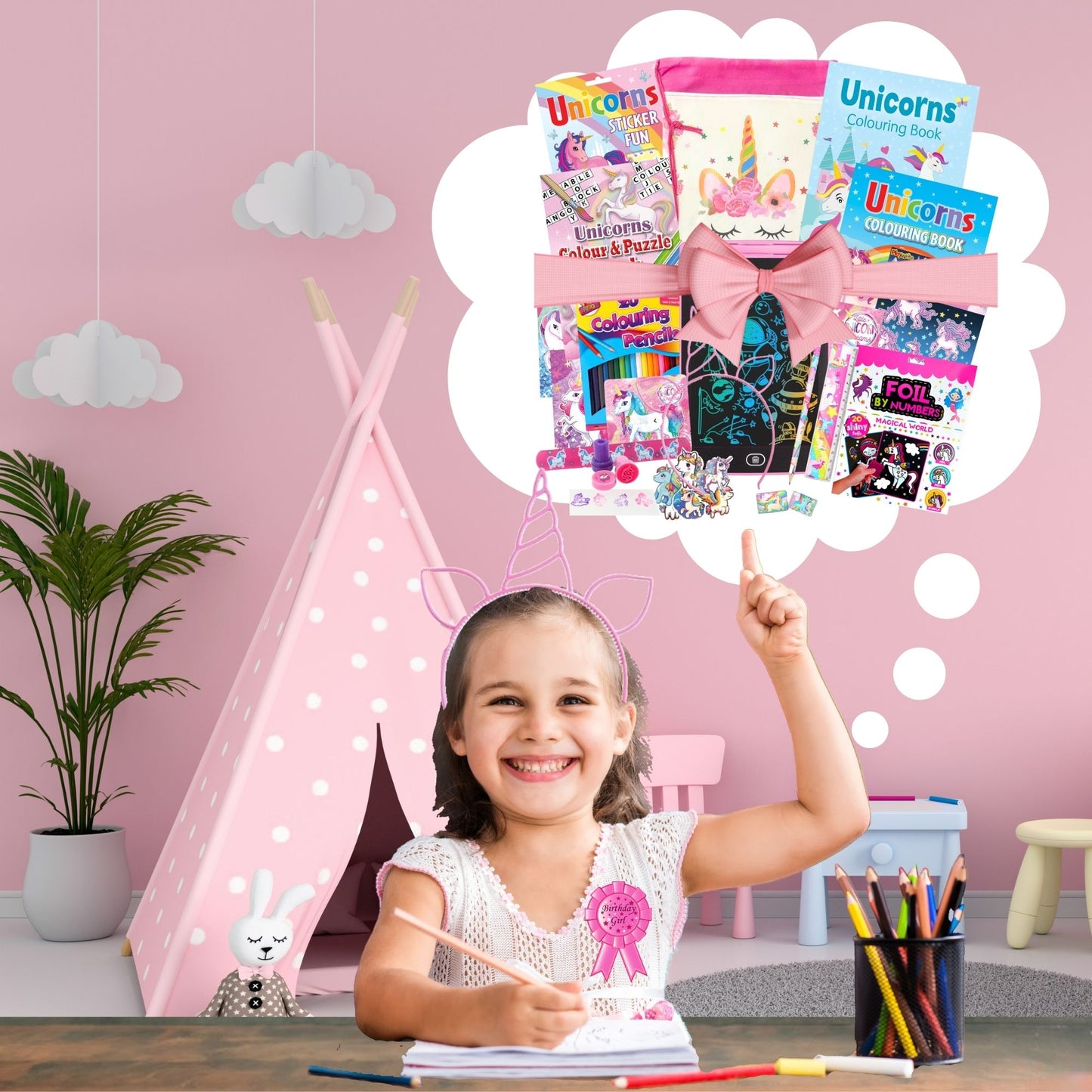 Unicorn Activity Set for Girls with Pink LCD Drawing Tablet