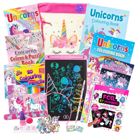 Unicorn Activity Set for Girls with Pink LCD Drawing Tablet